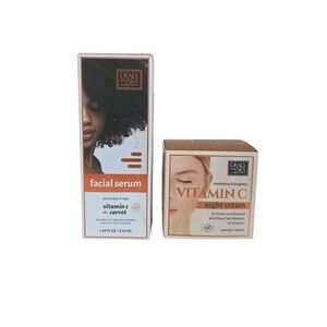 Dead Sea Collection Vitamin C + Carrot Facial Serum 1.69 fl oz & Vitamin C Cream